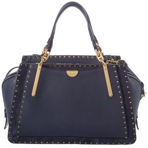 COACH Dreamer 36 Leather Satchel (Navy)